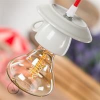 LAMPADA DIAMANTE AMBRATA CON FILAMENTO IN CARBONIO A VORTICE