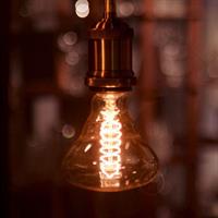 LAMPADA DIAMANTE AMBRATA CON FILAMENTO IN CARBONIO A VORTICE