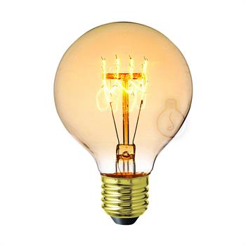 LAMPADA GLOBO AMBRATA CON FILAMENTO IN CARBONIO ORIZZONTALE