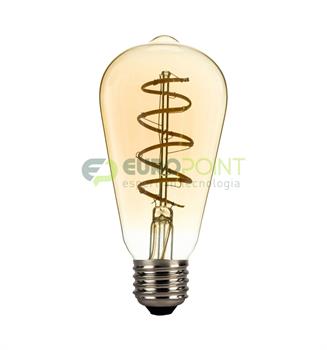 LAMPADA FILAMENTO LED DIMM. ST64 EDISON SPIRAL BIANCO CALDO