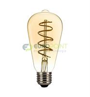 LAMPADA FILAMENTO LED DIMM. ST64 EDISON SPIRAL BIANCO CALDO