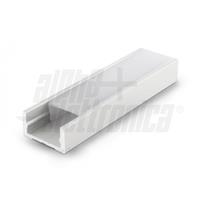 PROFILO 'U' ALLUMINIO 3m 18.4x9.6mm CON COPERTURA PC
