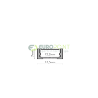 PROFILO 2m SOTTILE IN ALLUMINIO CON COVER OPACA E ACCESSORI