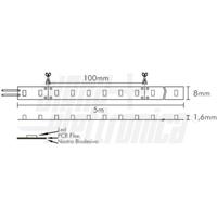 STRISCIA LED 60LED/m 24V 4,8W/m IP20 BIANCO CALDO 3000K