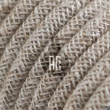 CAVO ELETTRICO TONDO 2x0.75 RIVESTITO IN COTONE CANVAS BEIGE