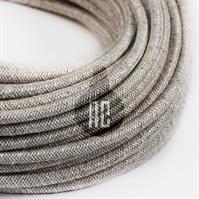 CAVO ELETTRICO TONDO 2x0.75 RIVESTITO IN COTONE CANVAS BEIGE