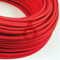 CAVO ELETTRICO TONDO 3x0.75 RIVESTITO IN SETA ROSSO