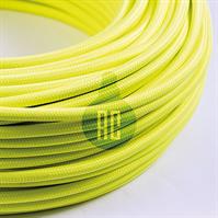 CAVO TONDO RIVESTITO IN TESSUTO COTONE 1MT - 3X0.75 - GIALLO