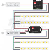 AMPLIFICATORE PER CONTROLLER RGB 12/24Vdc 8A PER CANALE