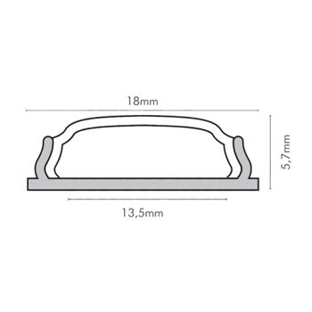 PROFILO 2m FLESSIBILE IN ALLUMINIO + COVER OPACA E ACCESSORI