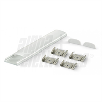 PROFILO 2m FLESSIBILE IN ALLUMINIO + COVER OPACA E ACCESSORI