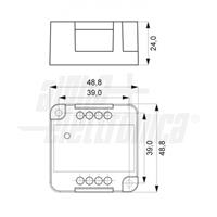 DIMMER STRISCIA LED MONOCOLORE 12/24V 10A COMANDO PULSANTE