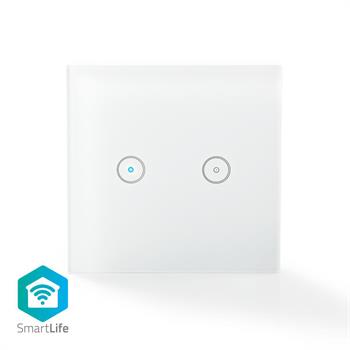 INTERRUTTORE LUCI DOPPIO DA PARETE WIFI SMART