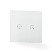 INTERRUTTORE LUCI DOPPIO DA PARETE WIFI SMART