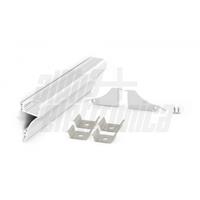 PROFILO 2m IN ALLUMINIO BIANCO DA PARETE CON LENTE OPACA