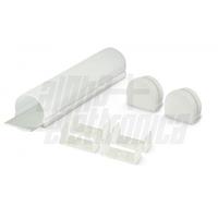 PROFILO 2m DI ALLUMINIO CON COPERTURA IN POLICARBONATO IP65