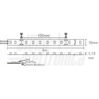 STRISCIA LED 60LED/m 24V 15W/m IP20 BIANCO CALDO 2700K