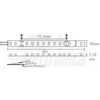STRISCIA LED 112LED/m 24V 19.2W/m BIANCO CALDO 2700K