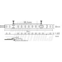 STRISCIA LED 182LED/m 24V 14,4W/m IP20 BIANCO FREDDO 6000K