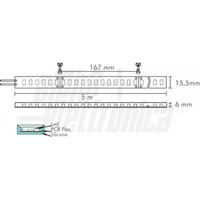 STRISCIA LED 20m 72LED/m 230V 14W/m IP65 LUCE 4000K