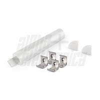 PROFILO 2m DI ALLUMINIO CON COPERTURA IN PC TONDA IP65