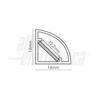 PROFILO 2m DI ALLUMINIO CON COPERTURA IN PC TONDA IP65