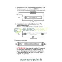 TUBO NEON A LED T5 VETRO 30cm 4W BIANCO NATURALE 4000K
