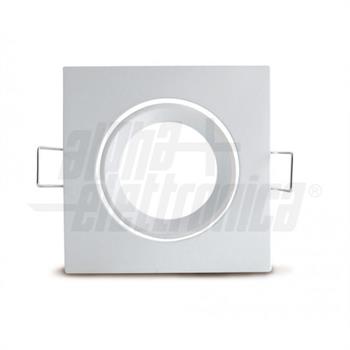 SUPPORTO FARETTO LED INCASSO QUADRATO ORIENTABILE BIANCO