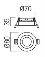 SUPPORTO FARETTO LED INCASSO TONDO BIANCO/ORO