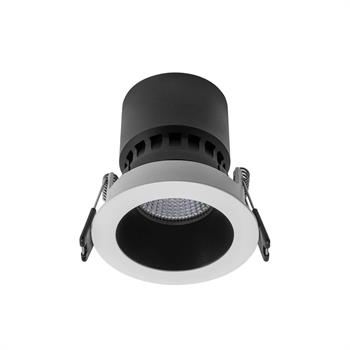 SUPPORTO FARETTO LED INCASSO TONDO BIANCO/NERO