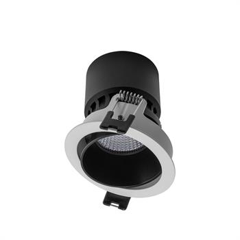 SUPPORTO FARETTO LED INCASSO TONDO BIANCO/NERO ORIENTABILE