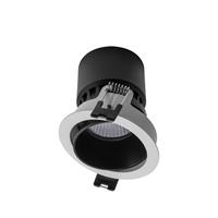 SUPPORTO FARETTO LED INCASSO TONDO BIANCO/NERO ORIENTABILE