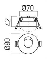 SUPPORTO FARETTO LED INCASSO TONDO BIANCO/BIANCO WALL WASHER