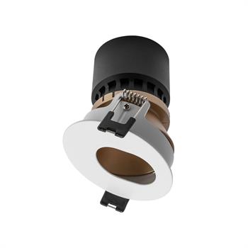 SUPPORTO FARETTO LED INCASSO TONDO BIANCO/ORO WALL WASHER