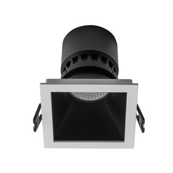 SUPPORTO FARETTO LED INCASSO QUADRATO BIANCO/NERO