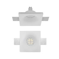 FARETTO QUADRATO INCASSO RETRATTO IN GESSO PER LAMPADE LED