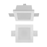 FARETTO QUADRATO INCASSO IN GESSO CON VETRO PER LAMPADE LED