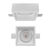 FARETTO QUADRATO INCASSO IN GESSO ORIENTABILE LAMPADE G53