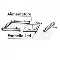 CORNICE BIANCA PER FISSAGGIO A PLAFONE PER PANNELLO 30x60 cm