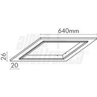 CORNICE PER INCASSO A CARTONGESSO PER PANNELLI LED 60x60