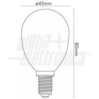 LAMPADA FILAMENTO LED MINI BULBO E14 4W BIANCO CALDO