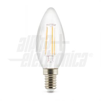LAMPADA FILAMENTO LED CANDELA 5W E14 BIANCO CALDO DIMMER.