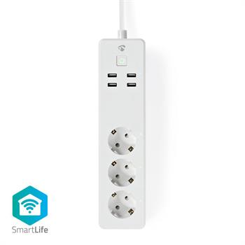 MULTIPRESA SMART WI-FI 16A - 3 x SHUCKO - 4 x USB