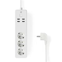 MULTIPRESA SMART WI-FI 16A - 3 x SHUCKO - 4 x USB