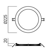 PANNELLO LED SLIM TONDO DA INCASSO 18W LUCE NATURALE