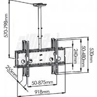 SUPPORTO PER 2 TV DA SOFFITTO ORIENTABILE 32-60