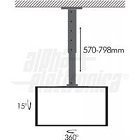 SUPPORTO PER 2 TV DA SOFFITTO ORIENTABILE 32-60