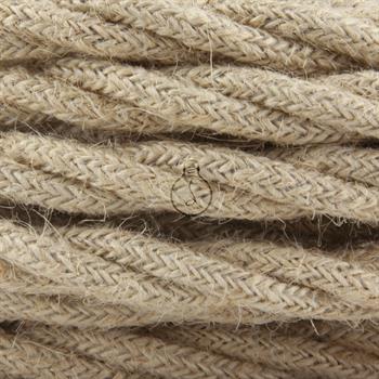 CAVO ELETTRICO TRECCIATO 2x0.75 RIVESTITO IN JUTA