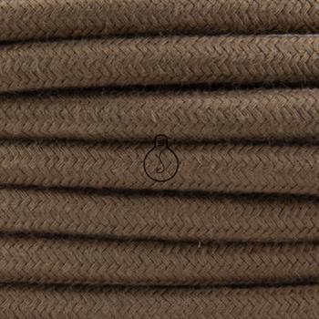 CAVO ELETTRICO TONDO 3x0.75 RIVESTITO IN COTONE MARRONE