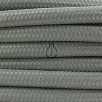 CAVO ELETTRICO TONDO 2x0.75 RIVESTITO IN SETA GRIGIO